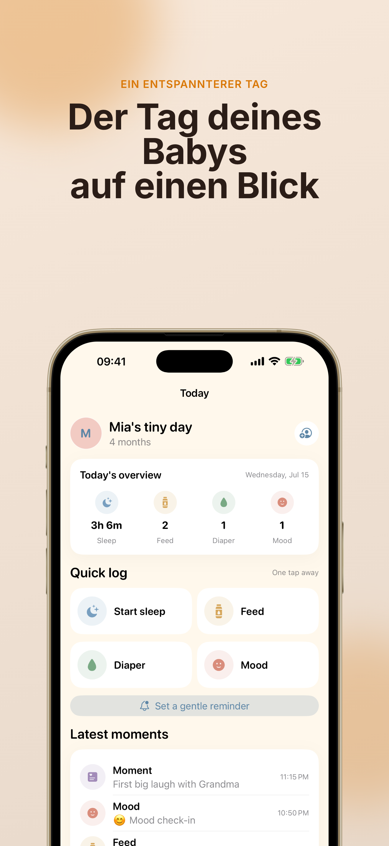 TinyDay Baby-Tracker App-Screenshot 1