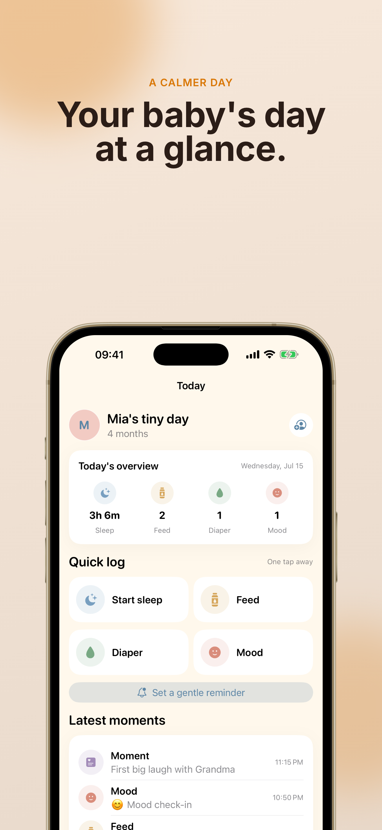 TinyDay Baby Tracker app screenshot 1