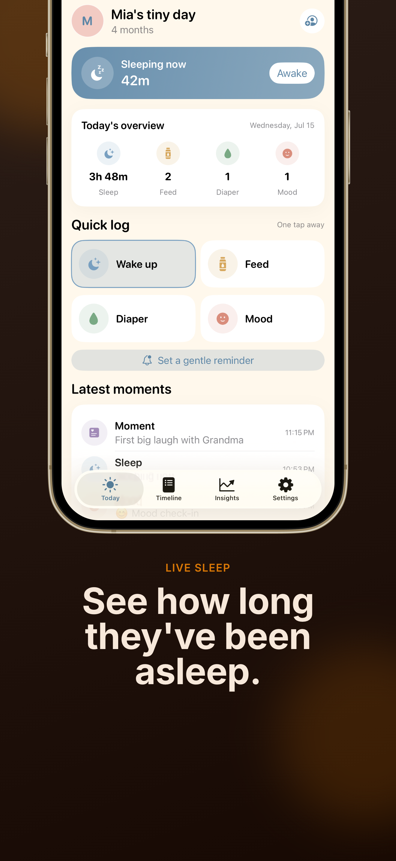 TinyDay Baby Tracker app screenshot 2