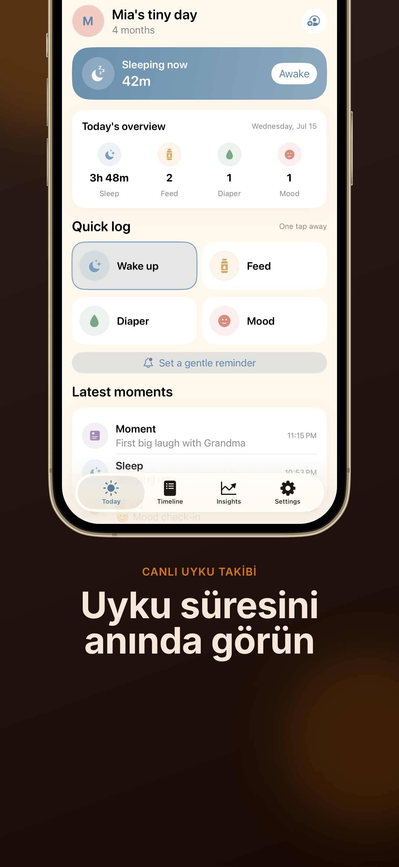 TinyDay Bebek Takibi uygulama ekran görüntüsü 2